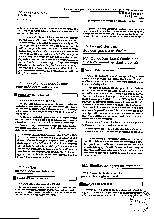 Dossier `médical' de LGM
